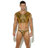 Shimmering Stage Star Sleeveless Crop Top & Briefs (2-Piece Set)